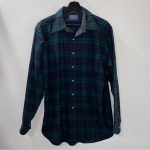 Pendleton Men's Plaid Board Shirt Black Watch Tartan